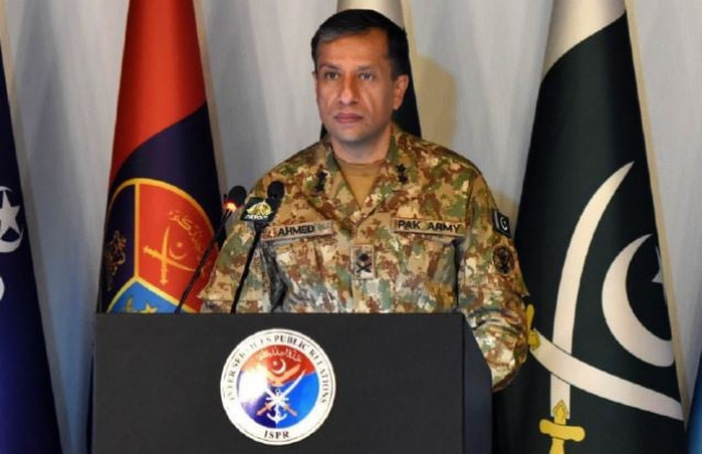 dg inter services public relations ispr major general ahmed sharif addressing a press conference photo x pakistanfauj dg inter services public relations ispr major general ahmed sharif addressing a press conference photo x pakistanfauj