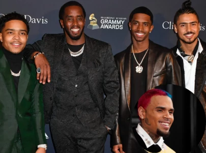 diddy s sons nearly fight ray j at halloween party chris brown steps in to diffuse situation