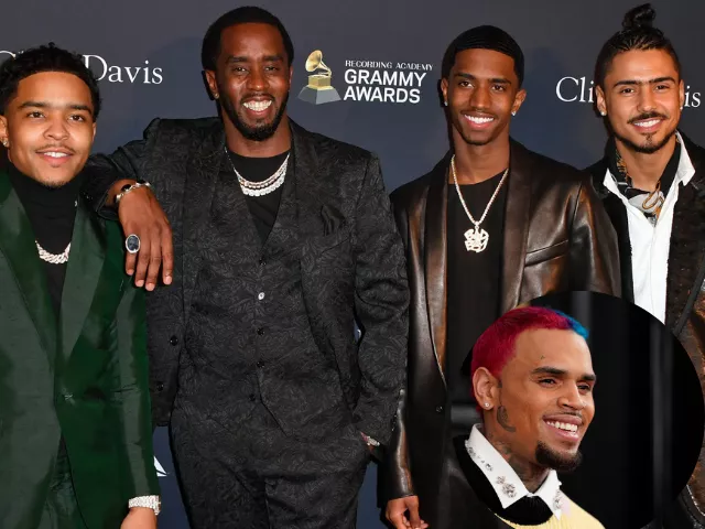 diddy s sons nearly fight ray j at halloween party chris brown steps in to diffuse situation