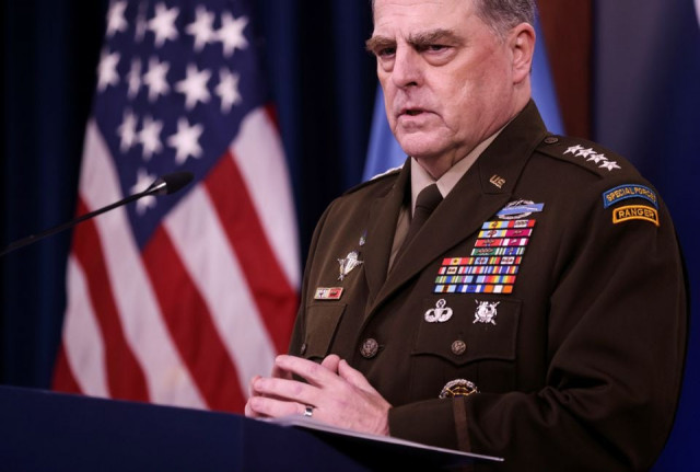 us joint chiefs chairman general mark milley discusses the end of the military mission in afghanistan during a news conference at the pentagon in washington us september 1 2021 photo reuters file us joint chiefs chairman general mark milley discusses the end of the military mission in afghanistan during a news conference at the pentagon in washington us september 1 2021 photo reuters file