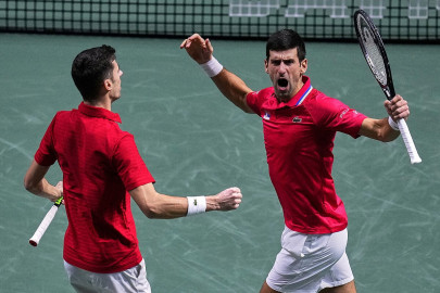 djokovic doubles up as serbia reach davis cup semis djokovic doubles up as serbia reach davis cup semis