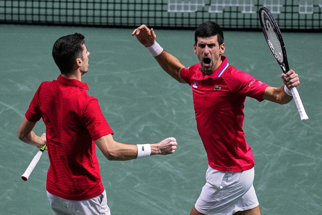 djokovic doubles up as serbia reach davis cup semis djokovic doubles up as serbia reach davis cup semis
