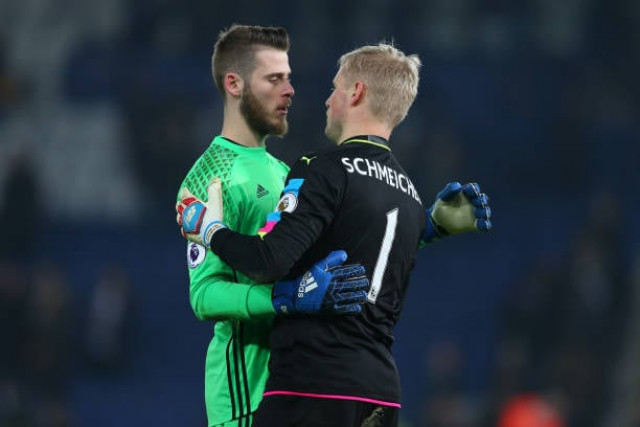 leicester keeper schmeichel defends under fire de gea leicester keeper schmeichel defends under fire de gea