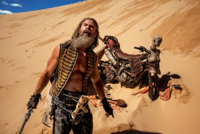 chris hemsworth took the motorbike from mad max furiosa home chris hemsworth took the motorbike from mad max furiosa home