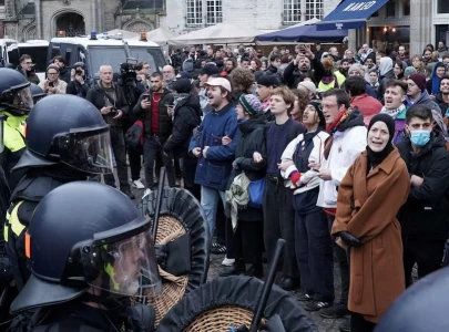 amsterdam police detain dozens in pro palestine rally amsterdam police detain dozens in pro palestine rally