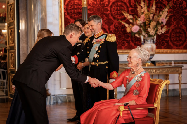 photo the guests greet queen margrethe crown prince frederik crown princess mary and prince christian in the floejlsgemakket as prince christian s 18th birthday is celebrated with a gala dinner at christiansborg castle in copenhagen denmark october 15 2023 reuters