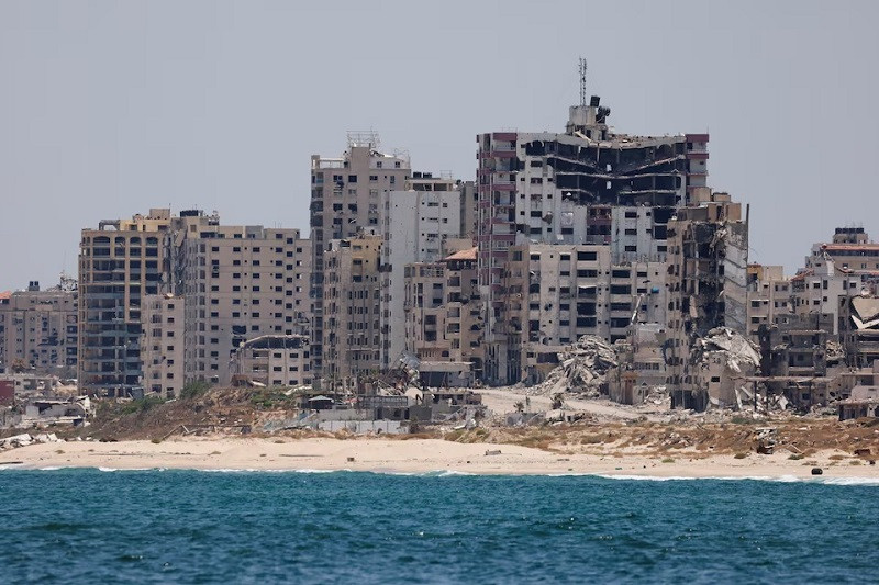 destroyed buildings stand in gaza as seen near the gaza coast june 25 2024 photo reuters