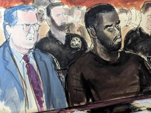 courtroom sketch of marc agnifilo left and sean diddy combs photo elizabeth williams via ap