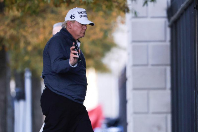 us president donald trump returns to the white house after news media declared democratic us presidential nominee joe biden to be the winner of the 2020 us presidential election in washington us november 7 2020 photo reuters us president donald trump returns to the white house after news media declared democratic us presidential nominee joe biden to be the winner of the 2020 us presidential election in washington us november 7 2020 photo reuters