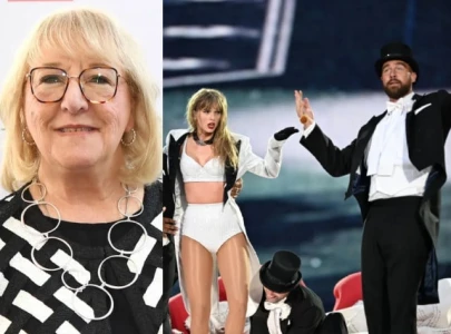 donna kelce shares video of travis kelce onstage with at eras tour in london