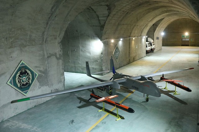 Photo of Iran shows off underground drone base, but not its location