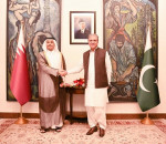 sheikh mohammed bin abdulrahman al thani qatar s deputy prime minister and foreign minister with fm shah mahmood qureshi photo twitter smqureshipti