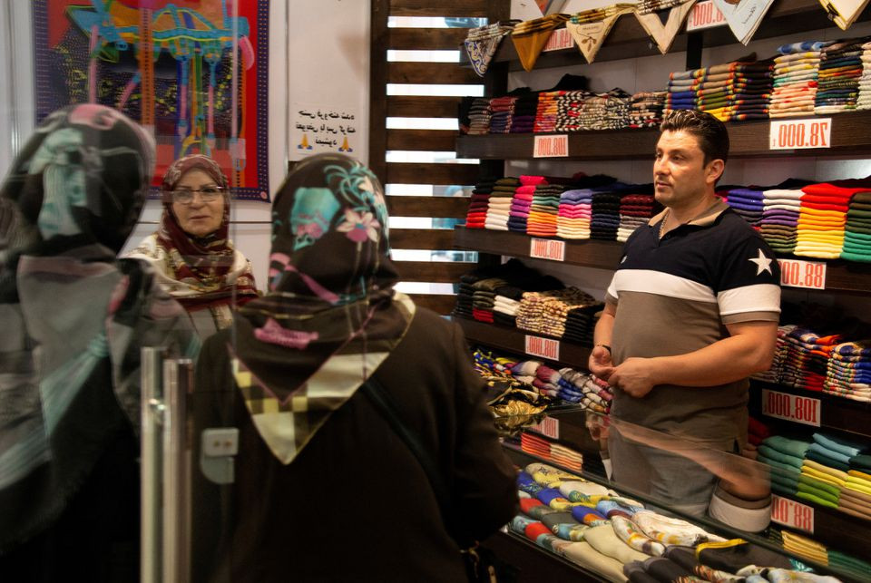 women shop for scarves of iranian scarf brand devora at kourosh mall in western tehran iran june 22 2019 picture taken june 22 2019 nazanin tabatabaee wana news agency via reuters