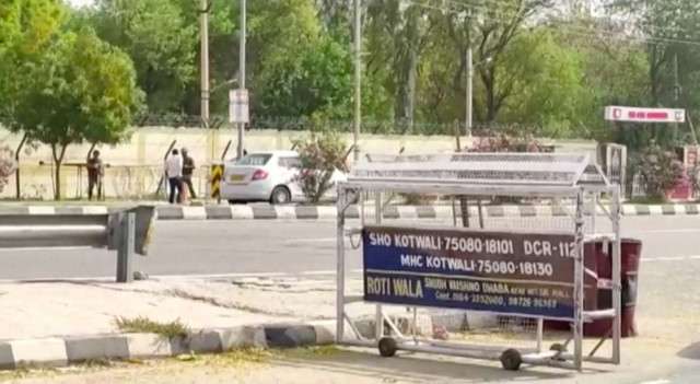 barricades are set up outside bathinda military station following a firing incident at the station that killed four people in bhatinda punjab india april 12 2023 in this screengrab taken from a handout video photo reuters barricades are set up outside bathinda military station following a firing incident at the station that killed four people in bhatinda punjab india april 12 2023 in this screengrab taken from a handout video photo reuters