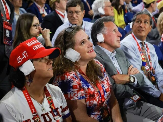 republicans wear homemade ear bandages in solidarity with trump a unique fashion statement republicans wear homemade ear bandages in solidarity with trump a unique fashion statement