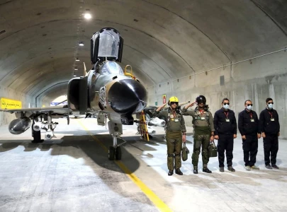 iran reveals an underground air force base irna says