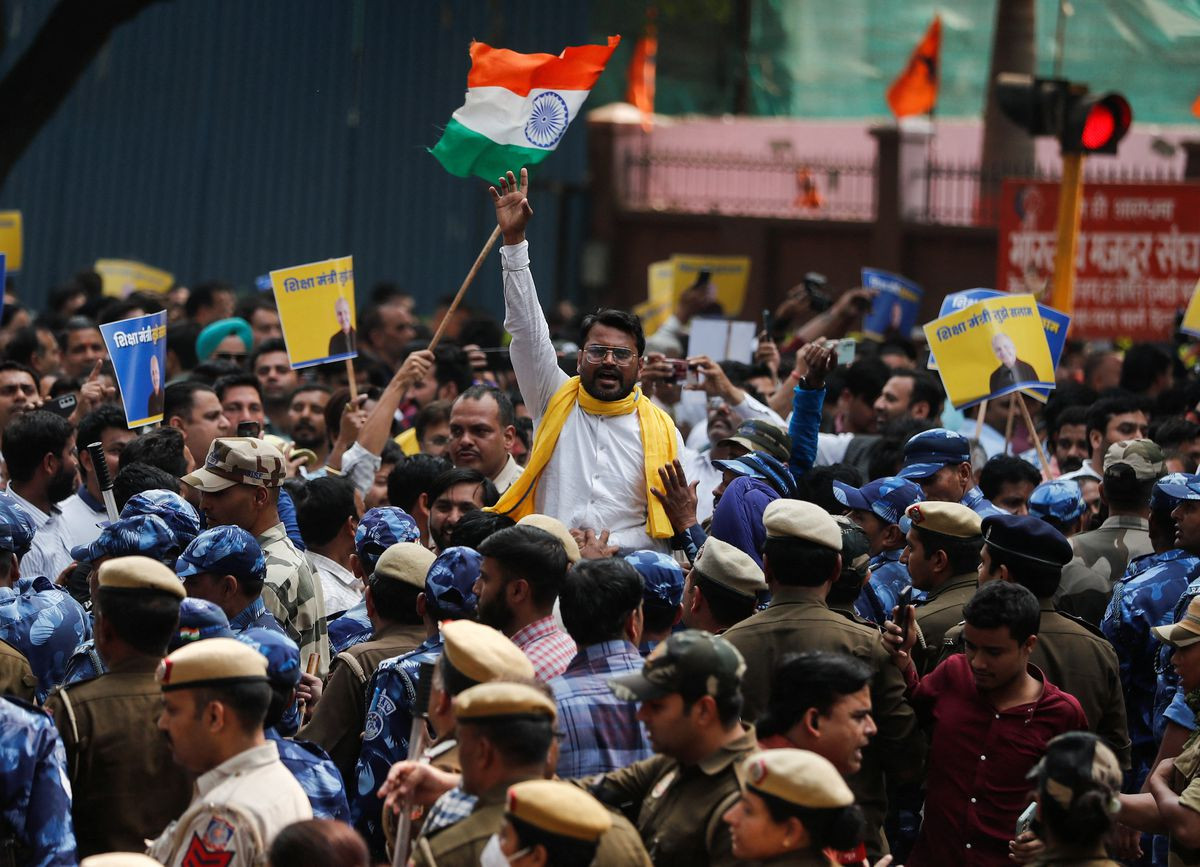 Protests erupt in India after minister's arrest in liquor probe