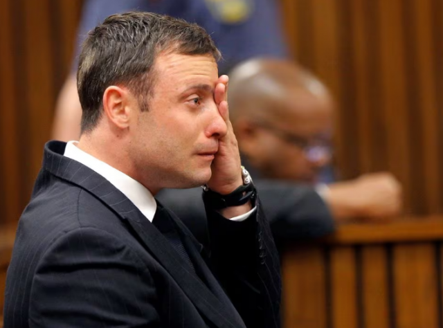 paralympic gold medalist oscar pistorius walks across the courtroom without his prosthetic legs during the third day of the re sentencing hearing for the 2013 murder of his girlfriend reeva steenkamp at pretoria high court south africa june 15 2016 picture taken june 15 2016 photo reuters paralympic gold medalist oscar pistorius walks across the courtroom without his prosthetic legs during the third day of the re sentencing hearing for the 2013 murder of his girlfriend reeva steenkamp at pretoria high court south africa june 15 2016 picture taken june 15 2016 photo reuters