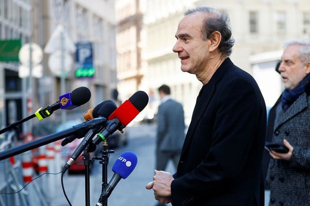 deputy secretary general of the european external action service eeas enrique mora gives a statement in front of palais coburg where closed door nuclear talks with iran will take place in vienna austria march 11 2022 photo reuters deputy secretary general of the european external action service eeas enrique mora gives a statement in front of palais coburg where closed door nuclear talks with iran will take place in vienna austria march 11 2022 photo reuters