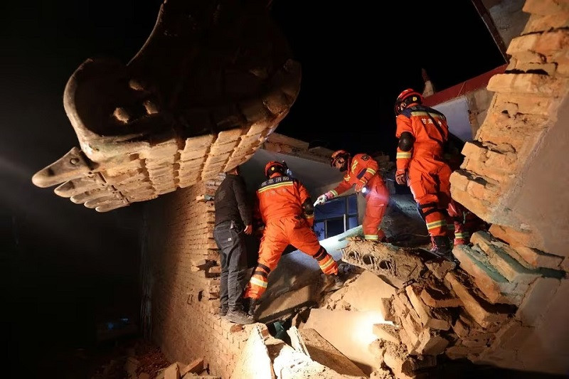 rescue workers conduct search and rescue operations at kangdiao village gansu province china december 19 2023 photo reuters