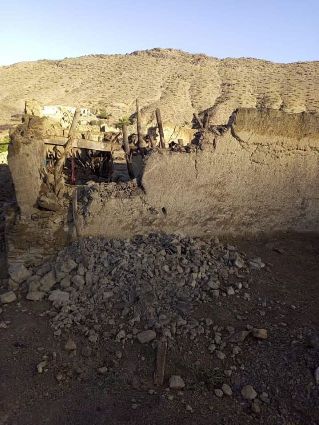 a destroyed mud house in afghanistan s eastern province following a powerful magnitude 6 1 earthquake photo tolo news