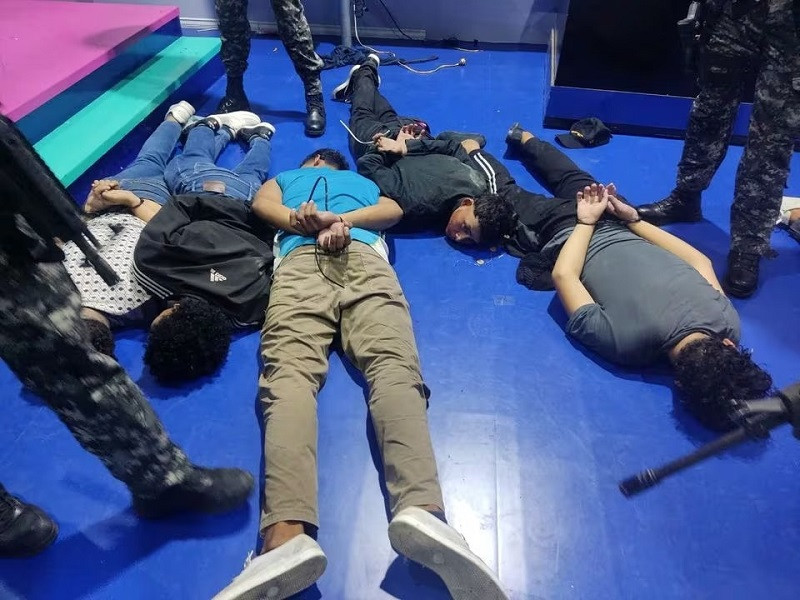 people accused of invading television station tc lie handcuffed on the floor in guayaquil ecuador january 9 2024 photo reuters