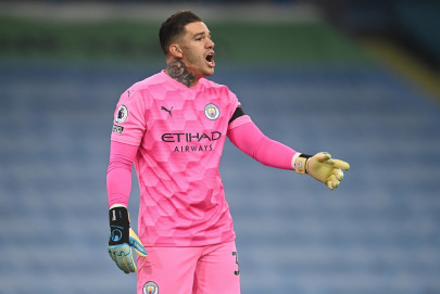 man city keeper ederson puts hand up for penalty duty man city keeper ederson puts hand up for penalty duty