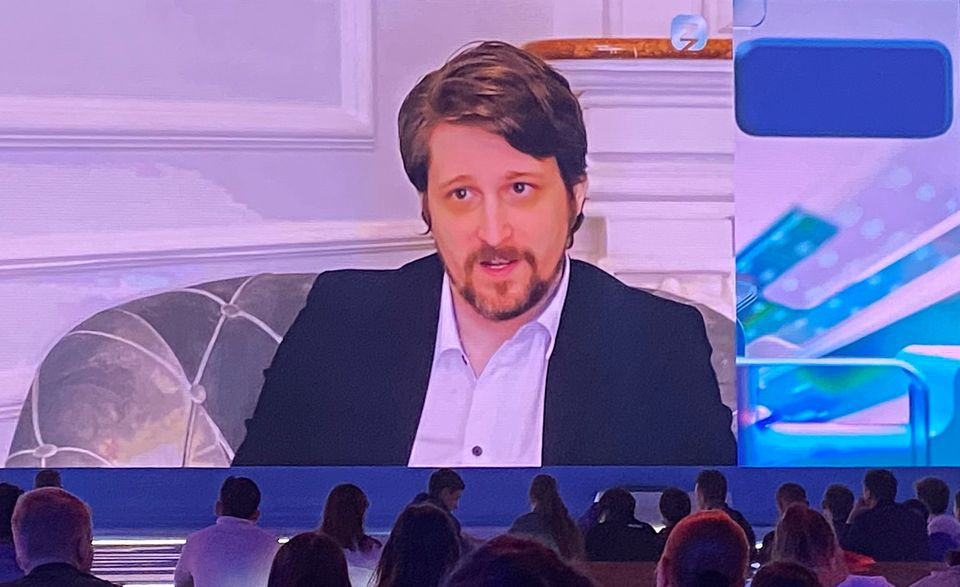 former contractor of us national security agency edward snowden is seen on a screen during his interview presented via video link at the new knowledge educational online forum in moscow russia september 2 2021 photo reuters