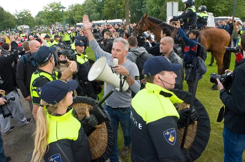 dutch politician edwin wagensveld the head of the far right pegida addresses an anti islam demonstration in enschede the netherlands sept 17 2017 photo shutterstock dutch politician edwin wagensveld the head of the far right pegida addresses an anti islam demonstration in enschede the netherlands sept 17 2017 photo shutterstock