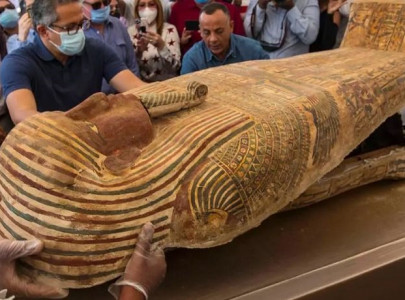 egypt unveils coffins buried 2 500 years ago