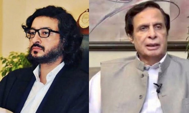 punjab assembly deputy speaker dost muhammad mazari l punjab assembly speaker and pml q leader chaudhry pervaiz elahi r