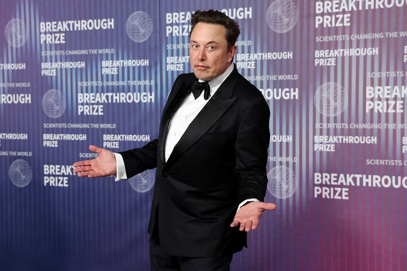 elon musk attends the breakthrough prize awards in los angeles california us april 13 2024 photo reuters
