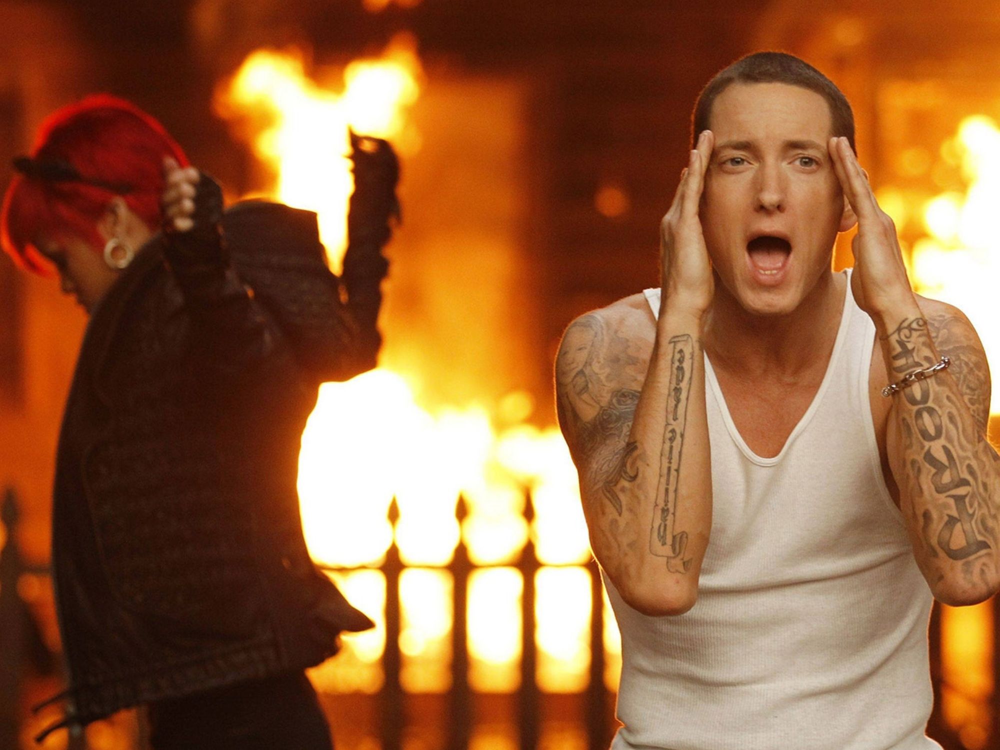 eminem drops surprise album apologises to rihanna in new song