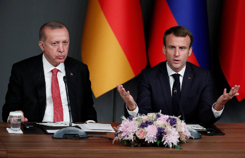 turkish president tayyip erdogan and french president emmanuel macron attend a news conference during the syria summit in istanbul turkey october 27 2018 photo reuters