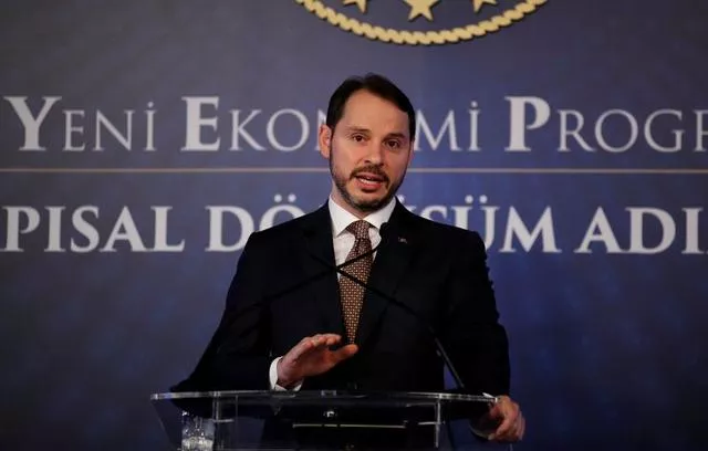 turkish treasury and finance minister berat albayrak attends a news conference in istanbul turkey april 10 2019 photo reuters turkish treasury and finance minister berat albayrak attends a news conference in istanbul turkey april 10 2019 photo reuters