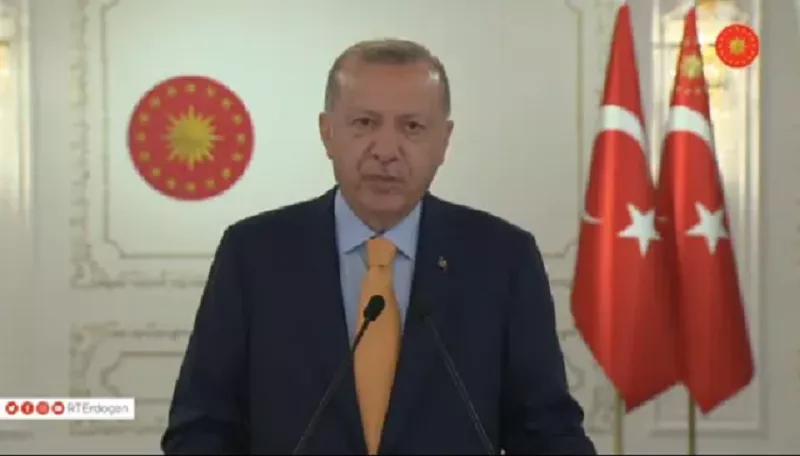 turkish president recep tayyip erdogan addresses un session via video link screengrab turkish president recep tayyip erdogan addresses un session via video link screengrab