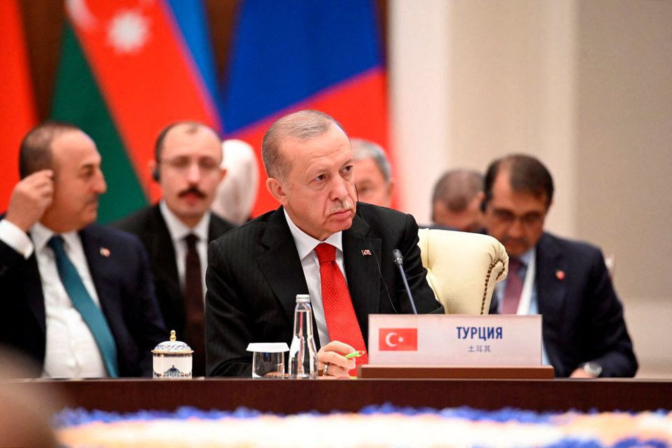 turkish president tayyip erdogan attends an extended format meeting of heads of the shanghai cooperation organisation sco member states at a summit in samarkand uzbekistan september 16 2022 photo reuters