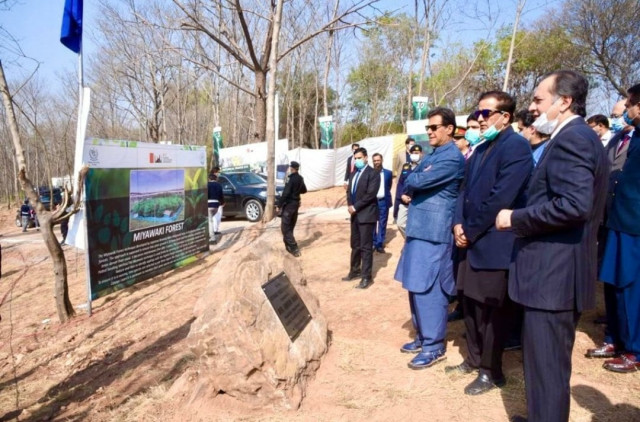 prime minister imran khan at the spring tree plantation campaign 2021 inauguration photo twitter pm office