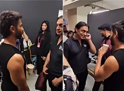 watch shahid kapoor meets shoaib akhtar in uae