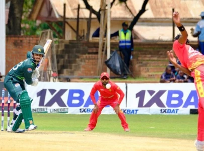 saim ayub hits ton as pakistan hammer zimbabwe in second odi