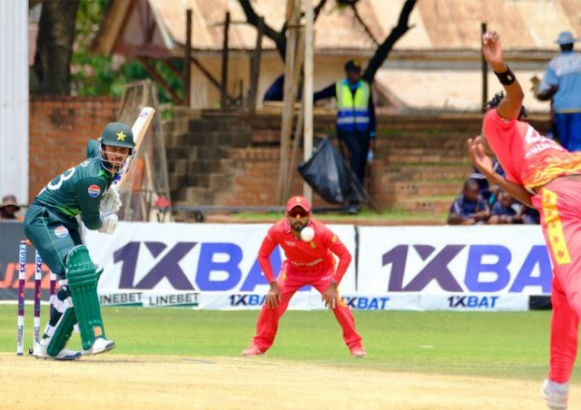 saim ayub hits ton as pakistan hammer zimbabwe in second odi