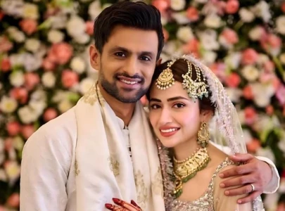 sana javed and shoaib malik celebrate one year of marriage