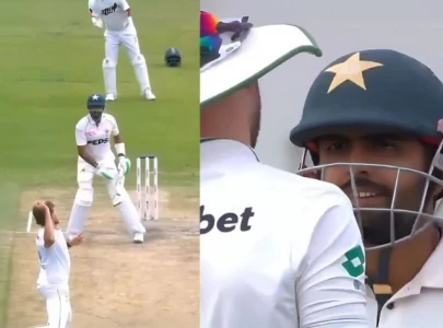 watch babar azam confronts south african bowler wiaan mulder watch babar azam confronts south african bowler wiaan mulder