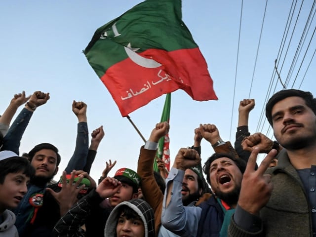 pti supporters gather for protest photo afp