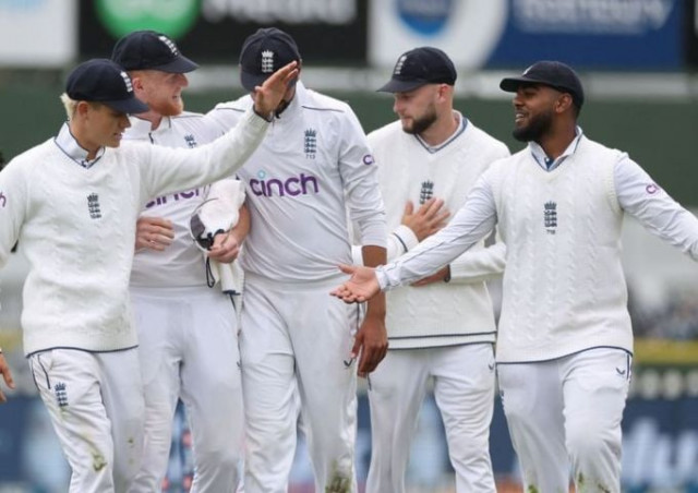 england players celebrate after winning the second test and the series on day three photo credit afp england players celebrate after winning the second test and the series on day three photo credit afp