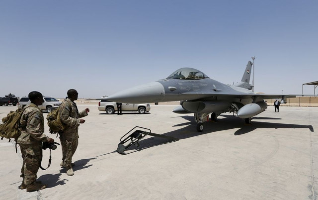us army soldiers look at an f 16 fighter jet during an official ceremony to receive four such aircraft from the united states at a military base in balad iraq july 20 2015 photo reuters file us army soldiers look at an f 16 fighter jet during an official ceremony to receive four such aircraft from the united states at a military base in balad iraq july 20 2015 photo reuters file