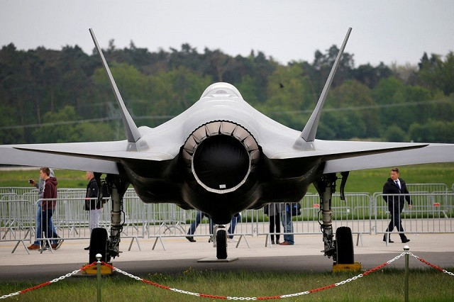 a lockheed martin f 35 aircraft is seen at the ila air show in berlin germany april 25 2018 photo reuters