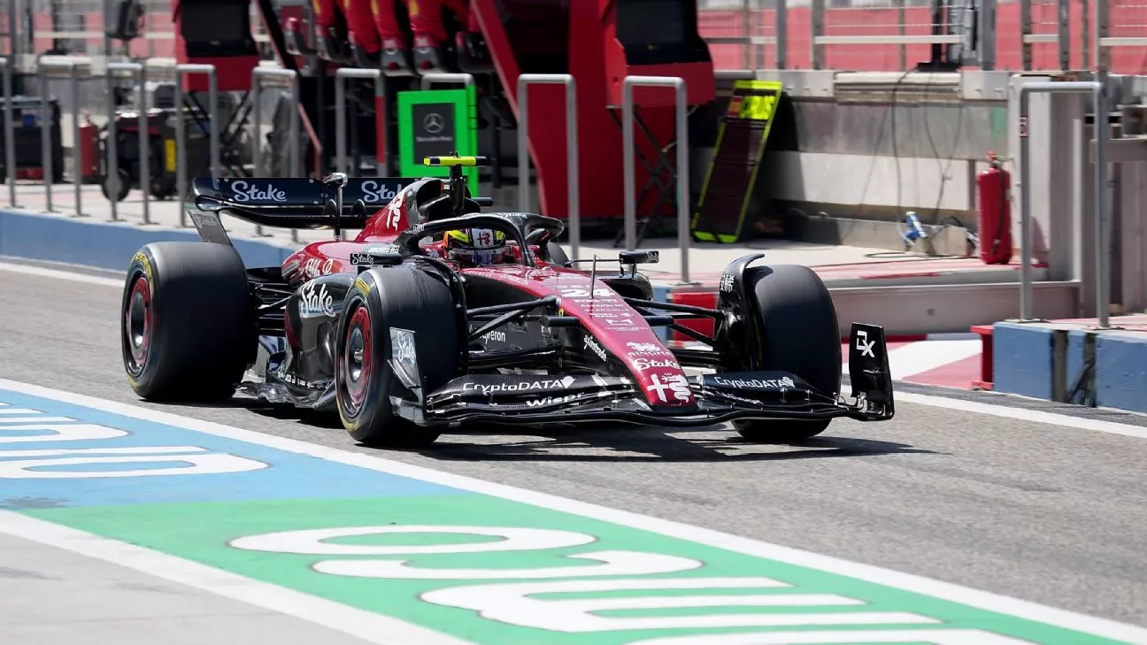 zhou edges verstappen in f1 testing zhou edges verstappen in f1 testing
