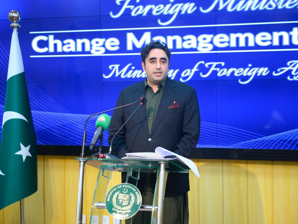 foreign minister bilawal bhutto zardari briefs the media on change management reforms at ministry of foreign affairs photo twitter foreignofficepk