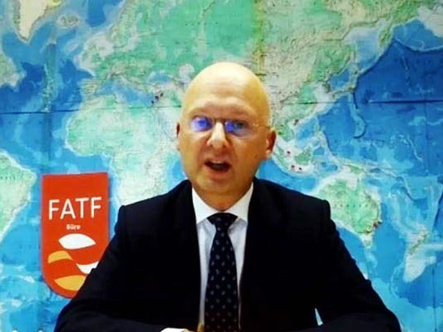 fatf president dr marcus pleyer addresses the webinar screengrab fatf president dr marcus pleyer addresses the webinar screengrab